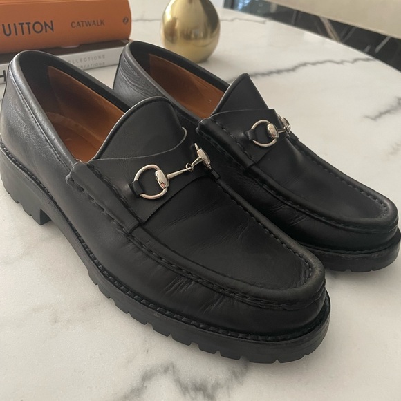 Gucci Shoes - GUCCI Horsebit Loafers Black